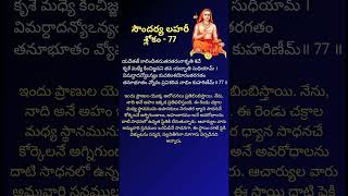 సౌందర్యలహరి  శ్లోకం77 ఆదిశంకరచార్య రచన Soundarya Lahari  Slokam77 hinduscripture hindutext [upl. by Aloisia753]