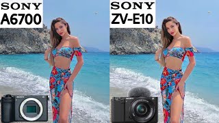 Sony A6700 VS Sony ZVE10 Camera Comparison [upl. by Llehcam905]