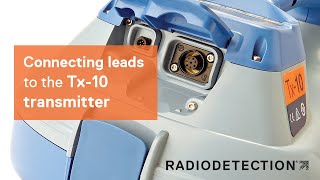 Connecting leads to the Radiodetection Tx10 transmitter [upl. by Leuqram]