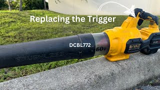 Replacing a broken trigger on the Dewalt Blower DCBL772 [upl. by Etnelav584]