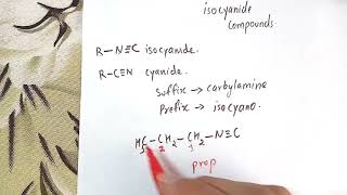 Nomenclature of isocyanide [upl. by Kirsch]