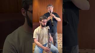 Hernandos Hideaway excerpt Corrado Giuffredi clarinet Piersilvio Balta bass clarinet [upl. by Nodnar895]