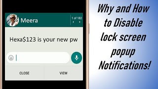 Why and how to Disable lock screen popup notifications [upl. by Schaffel]