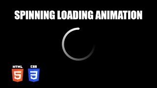 Spinning Gradient Loading Animation  HTML amp CSS Tutorial [upl. by Elberta611]