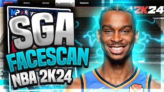 NBA 2K24 HOW TO LOOK LIKE Shai GilgeousAlexander SGA FACE CREATION TUTORIAL [upl. by Mueller878]