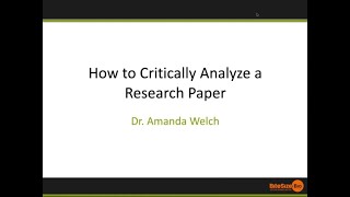 How To Critically Analyze A Research Paper [upl. by Eliseo828]