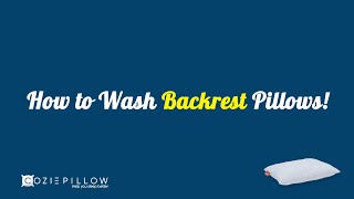 How to Wash Backrest Pillows [upl. by Lledniuq981]