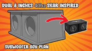 Plan for Dual 8 40Hz Car Subwoofer Box  Inspired Skar Audio Dual 8 Subwoofer Box Build Guide [upl. by Judith682]