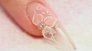 Acrylic Edge Nail with Encapsulated Beads Tutorial [upl. by Ignace]