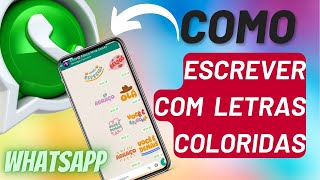 COMO MANDAR MENSAGEM COLORIDA NO WHATSAPP [upl. by Laverne912]