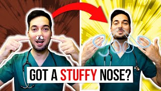 How to clear a stuffy nose instantly and unstuff for relief [upl. by Milore]