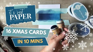 16 Christmas Cards in Less than 10 Minutes  Quick Handmade Christmas Card Inspiration [upl. by Decamp939]