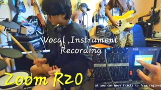 Zoom R20 Recording Vocal and Instruments then Mixdown zoomr20 [upl. by Eastman]