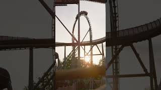 Toutatis sunset Parc Astérix parcasterix toutatis thrillride coaster [upl. by Wiener]