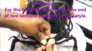 African Threading on Long Natural Hair Les Tresses au Fil [upl. by Dodie]