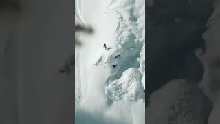 Backflip into avalanche 😱😱 shorts skiing pro [upl. by Enyawd]