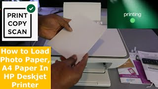 How to Load Photo Paper and A4 Paper In HP Deskjet Printer [upl. by Retep288]