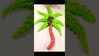 super clay craft ideas for coconut tree 🌴🌴🌴YouTube short short shortsvideo [upl. by Gebhardt603]