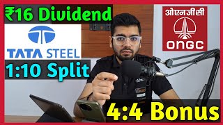 Tata Steel Latest 🚨 ONGC • Stocks Declared High Dividend Bonus amp Split With Ex Dates [upl. by Elinore210]