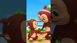 5 Little Monkeys 🐵  LittleBabyBum shorts  Nursery Rhymes for Babies [upl. by Leva]