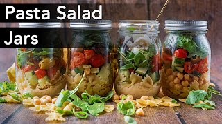 Meal Prep Pasta Salad Jars  Easy grabandgo lunches [upl. by Obla]