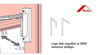 Roto NX PVC furnitūras regulēšana [upl. by Blunt]