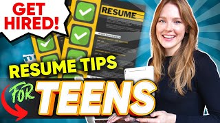 Resume Writing Tips for Teens  Get Your First Job Soon [upl. by Halludba]