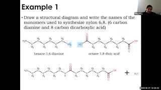 Chemistry 12 SCH4U Condensation Polymers [upl. by Ennis]