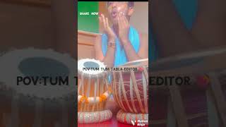 Tum Tum Tabla Editortabla music shortsvideo [upl. by Alrich]