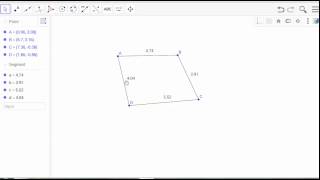 Constructing a trapezium using geogebra [upl. by Aitetel80]