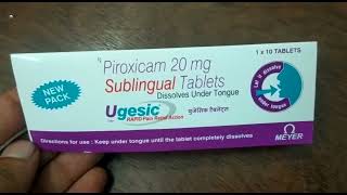 Ugesic Tablet  Ugesic Sublingual Tablet  Piroxicam 20mg Tablet  Ugesic Tablet Uses Review Hindi [upl. by Mcadams671]