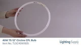 Philips 40W T5 12quot Circline CFL Bulb TL5C40W835 [upl. by Atikkin]