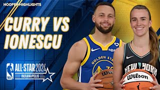 Stephen Curry vs Sabrina Ionescu 3 Point Contest Full Highlights  Feb 17  2024 NBA 3Point Contest [upl. by Nedaj]