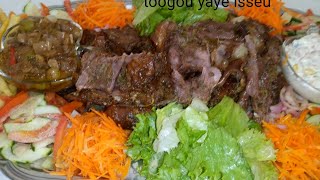 Michoui kadire viande mouton et beauf avec sauce oignon crudités [upl. by Rennug]