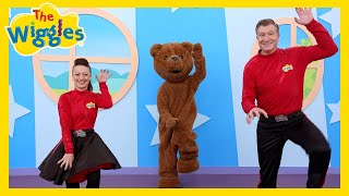 Here Comes a Bear 🐻 Learn Animal Sounds with The Wiggles 🎵 Song for Preschoolers [upl. by Nadoj]