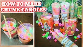 HOW TO MAKE CHUNK CANDLES STEP BY STEP  CANDLE MAKING BEGINNERS [upl. by Notla]