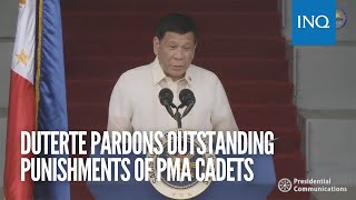 Duterte pardons outstanding punishments of PMA cadets [upl. by Tamarah]