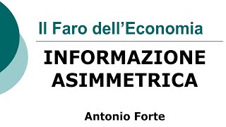 Lezione Informazione asimmetrica [upl. by Hereld]