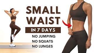 SMALL WAIST in 7 Days  40 MIN Standing Abs Workout  No Squat No Lunge No Jumping [upl. by Kcinimod]