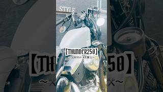 本編はYouTube動画へ【THUNDER250⚡】自分でハンドル交換thunder250 ハンドル交換 バイク女子 motorcycleバイクカスタム [upl. by Ahseetal]