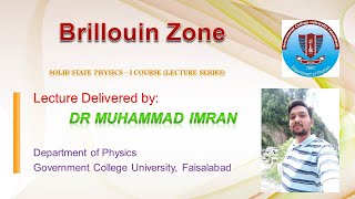 Brillouin Zone  Introduction  Solid State Physics  Learning Physics With Dr Imran [upl. by Karmen845]