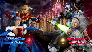 Marvel vs Capcom Infinite  Morrigan amp Captain Marvel vs Monster Hunter amp Zero Hard AI MvC [upl. by Nnylassej]