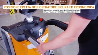 Transpallet elettrico con pedana EXHSF 16C20C  Ergonomia e movimentazione [upl. by Adnohsel]