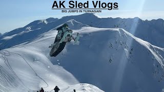 Snowmobile Jumps in Turnagain Pass AK Sled Vlogs [upl. by Refinnaej]