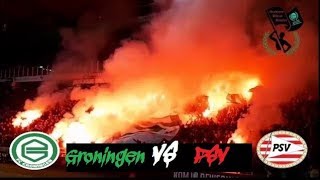 Ultras Cruoninga  Groningen  psv eindhoven  Pyroshow  27102018  Eredivisie [upl. by Els480]