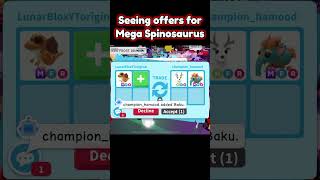 7 COOL OFFERS FOR MY NEW MEGA SPINOSAURUS LATEST OFFERS lunarblox adoptme shorts [upl. by Nodrog747]