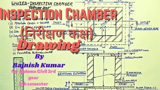 Inspection chamber drawing Waste water and irrigation engineering drawing [upl. by Ecidnak]