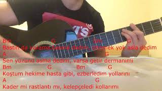 Burak King  Koştum Hekime gitar dersi [upl. by Beekman]