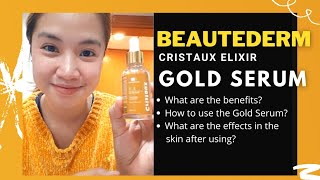 BEAUTEDERM CRISTAUX ELIXIR GOLD SERUM REVIEW  HOW TO USE BEAUTEDERM GOLD SERUM [upl. by Nonac]