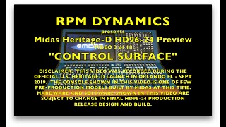 HD96 PREVIEW 03  CONTROL SURFACE AND TOUCHSCREEN [upl. by Racklin]